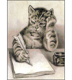 cat writing