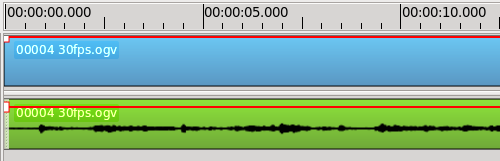 pitivi waveform single channel